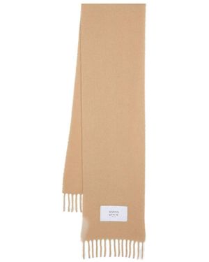 Maison Kitsuné Schal Mit Logo-Patch - Weiß