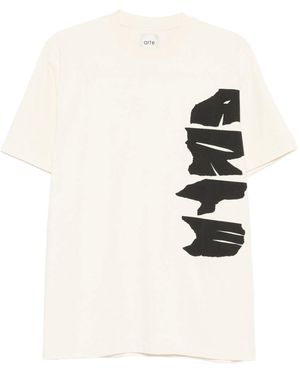 Arte' Side Logo T Shirt - White