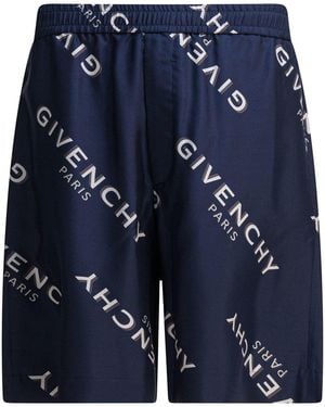 Givenchy Shadow" Shorts - Blue