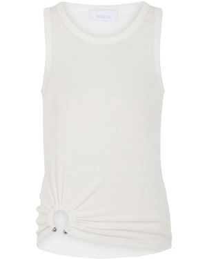 Rabanne Asymmetrical Tank Top With Gathering - White