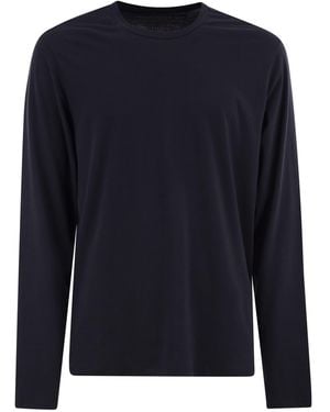 Majestic Long-Sleeved Crew-Neck T-Shirt - Blue