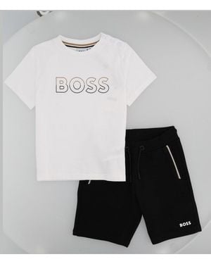 BOSS Set Sportivo T Shirt E Shorts - White