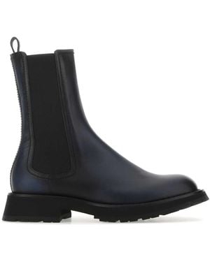 McQueen Leather Boot - Black