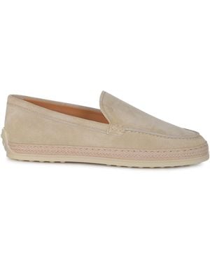 Tod's Loafer Made Of Suede - White