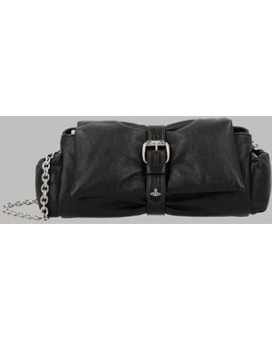 Vivienne Westwood Sleek Compact Clutch Bag With Signature-Inspired Hardware - Grey