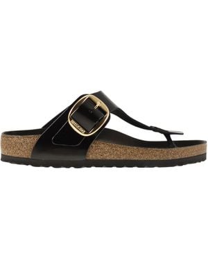 Birkenstock Gizeh Big Buckle Flip Flops Met Gesp - Zwart