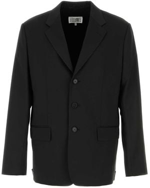 MM6 by Maison Margiela Black Jersey Blazer