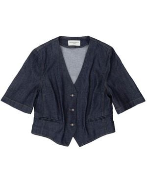 Officine Generale Tailored Waistcoat With Wide 3/4 Sleeves - Blue