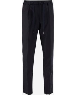 Tagliatore Pantaloni Di Lana Elasticizzanti Di - Blu