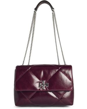 Tory Burch 'Kira' Burgundy Leather Crossbody Bag - Purple