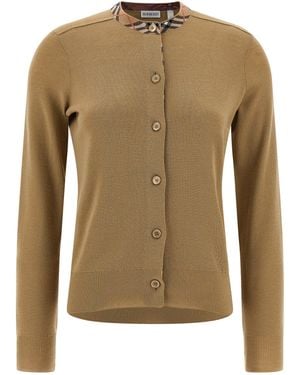Burberry Check -Strickjacke - Braun