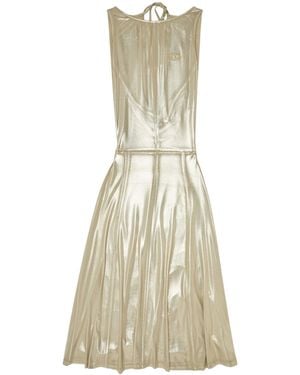 DIESEL Fließendes Metallic-Midikleid - Natur