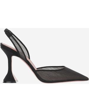 AMINA MUADDI Holli Mesh Slingback - Black