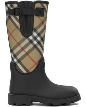 Burberry "marsh Stamp High" Regenlaarzen - Zwart