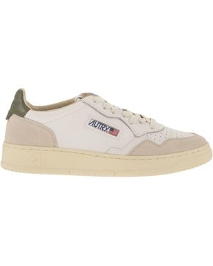 Autry Medalist Low Leather And Suede Sneakers - Multicolor