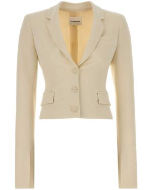 ANDAMANE Zefira Crepe Blazer - White