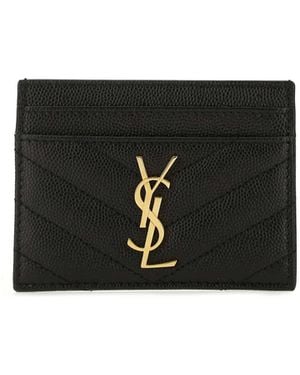 Saint Laurent Ysl Pcc(172 Y)Mono Grain De Pou - Black