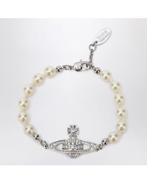 Vivienne Westwood Mini Bas Relief Bracelet Platinum - Metallic