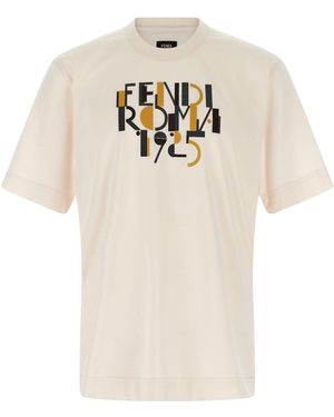 Fendi Camiseta de estampado ' Roma 1925' - Blanco