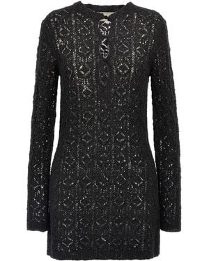 Loulou de Saison Lace Stitch Dress - Black