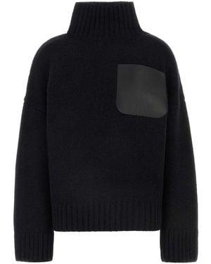 JW Anderson Jw Anderson Wool Blend Oversize Jumper - Black