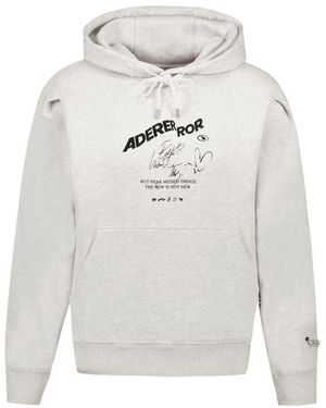 Adererror Hoodie -Ader -Fehler Baumwoll weiß - Grau