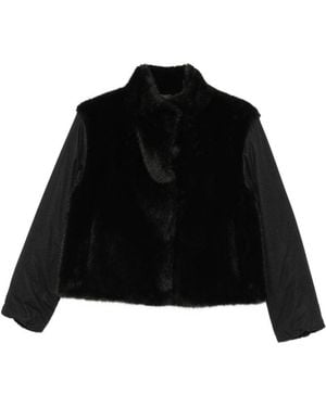 Herno Faux Fur Coat - Black