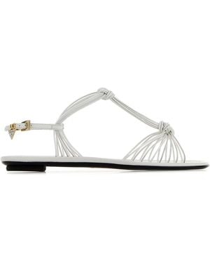 Prada Solid Sandals - White