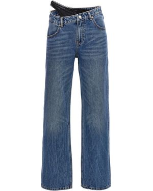 Alexander Wang 'Dip Side Lace Undie' Jeans - Blue