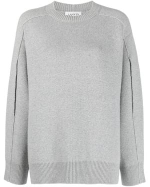 Lanvin Rd Nk Cape Back Sweater Clothing - Grey