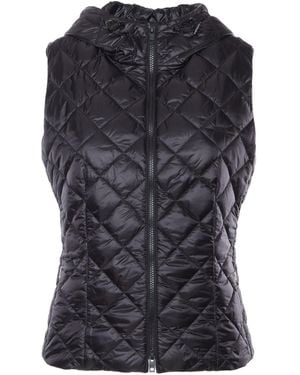 Fay Gilet Trapunta Con Cappuccio - Black
