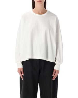 Studio Nicholson Loop Cotton Jersey Long Sleeve T-Shirt - White