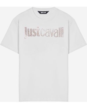 Just Cavalli Cotton T-Shirt - White