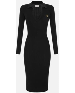 Elisabetta Franchi Strickkleid - Schwarz