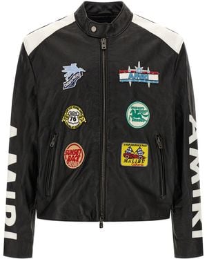 Amiri ' Patch Racer' Jas - Zwart