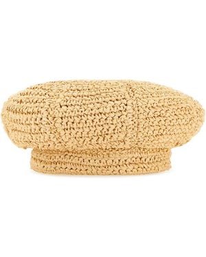 Prada Rafia Baker Boy Hat - Natural