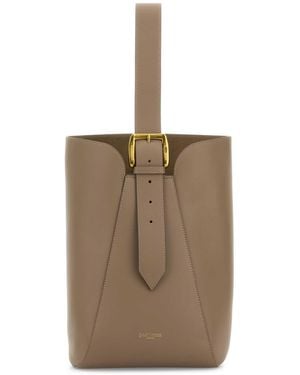 J&m Davidson Cappuccino Leather Quiver Bucket Bag - Natural