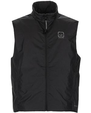 C.P. Company C. P. Company Padded Zip Front Vest - Black