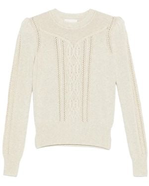 Isabel Marant Kelia Pullover mit Zopfmuster - Weiß