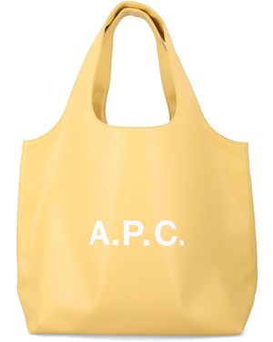 A.P.C. Ninon Tote Bag With Logo - Metallic