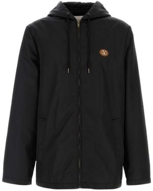 Valentino Garavani Nylon Windbreaker - Black