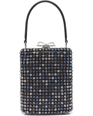 Self-Portrait Mini sac à main multi-cristaux - Noir