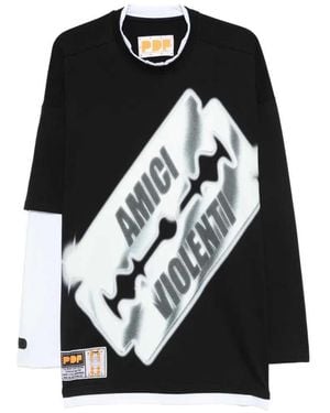 PDF Graphic Print Sweatshirt - Black