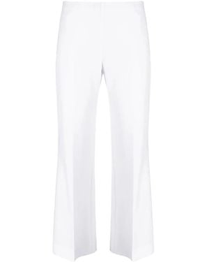 P.A.R.O.S.H. Stretch-wool Flared Cropped Trousers - White