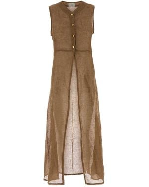 LeKasha Biscuit Linen Biba Cardigan - Natural