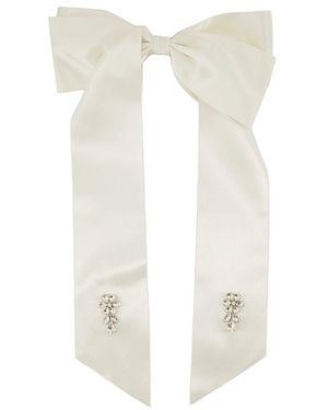 Simone Rocha Blumenschuhe Haarclip Polyester Elfenbein - Weiß