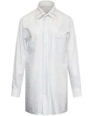 MM6 by Maison Margiela Oversized Striped Shirt - White