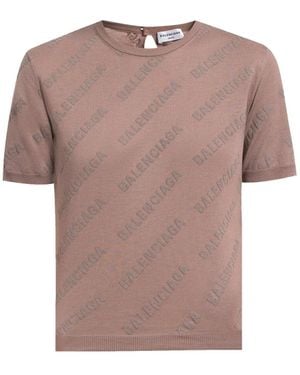 Balenciaga Strick-Top - Braun