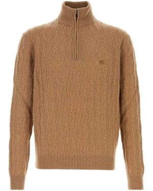 Etro Turtle Neck Jumper - Brown
