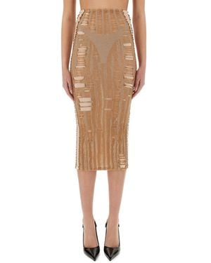 DIESEL M-Calina Midi Skirt - Natural